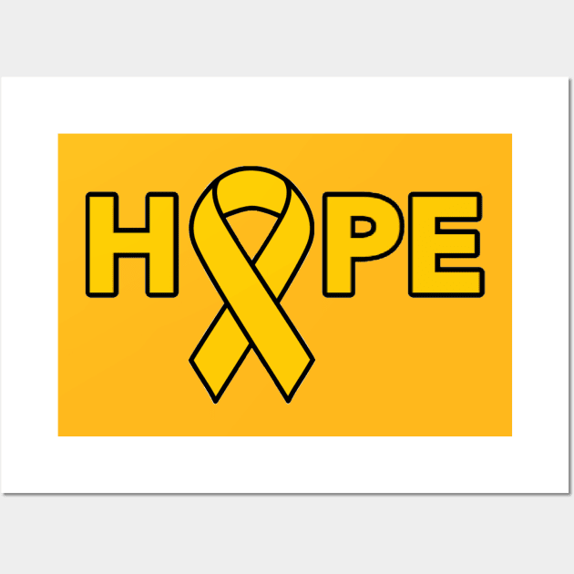 Go Gold with Hope Wall Art by scribbler1974